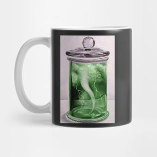 Thunder & lightning Tornado hurricane twister bottle green Mug